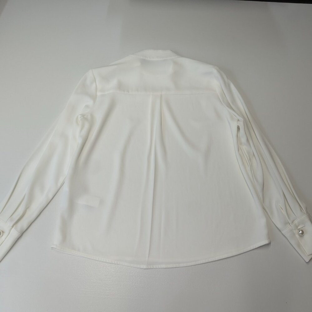Zara Basic Collection Size Medium Off White Blouse - image 13